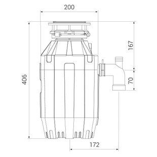 Franke Подрібнювач харчових відходів Turbo Elite TE-125, 2800 об_хв, 1.25к.с.