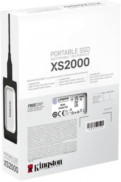 Накопичувач зовнішній SSD Portable USB 4.0ТB Kingston XS2000 Silver (SXS2000/4000G) 415100 фото