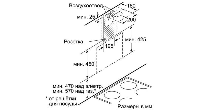 Витяжка Bosch DWK065G20R DWK065G20R фото