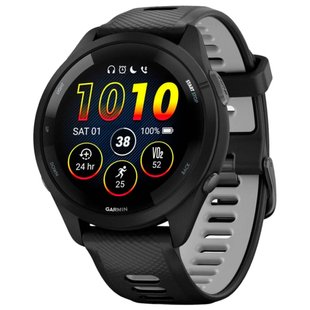 Смарт-годинник Garmin Forerunner 265 Black Bezel and Case with Black/Powder Gray Silicone Band (010-02810-50) 010-02810-50 фото