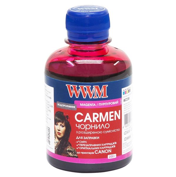 Чорнило WWM Universal Carmen для Сanon серій PIXMA iP/iX/MP/MX/MG Magenta (CU/M) 200г CU/M фото