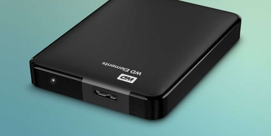 Зовнішній жорсткий диск 2.5" USB 1.0TB WD Elements Black (WDBUZG0010BBK-WESN) WDBUZG0010BBK-WESN фото