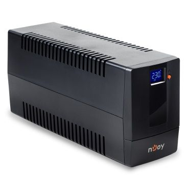 Джерело безперебійного живлення NJOY Horus Plus 600 (PWUP-LI060H1-AZ01B) Lin.int., AVR, 2 x евро, USB, LCD, пластик 314022 фото