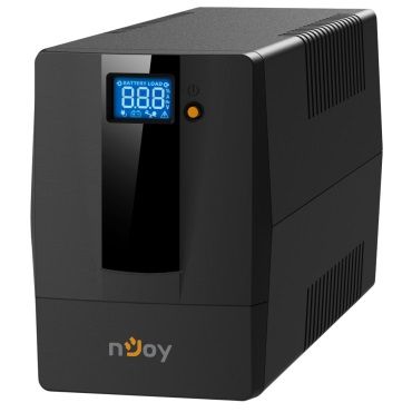 Джерело безперебійного живлення NJOY Horus Plus 600 (PWUP-LI060H1-AZ01B) Lin.int., AVR, 2 x евро, USB, LCD, пластик 314022 фото