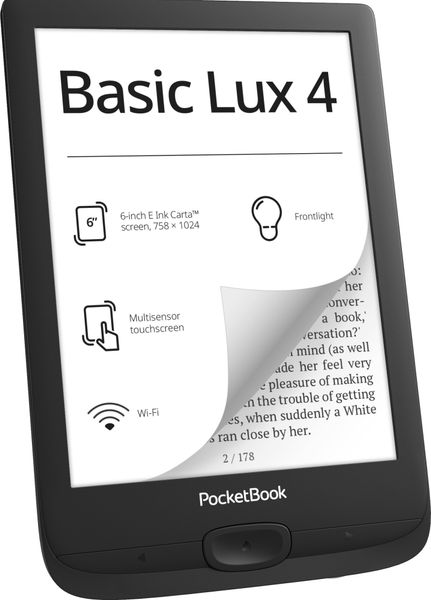 Електронна книга PocketBook 618 Basic Lux 4 Ink Black (PB618-P-CIS) PB618-P-CIS фото