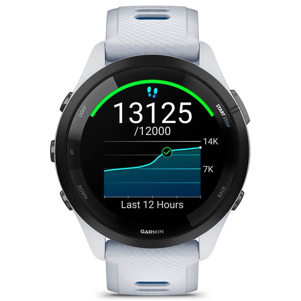 Смарт-годинник Garmin Forerunner 265 Black Bezel with Whitestone Case and Whitestone/Tidal Blue Silicone Band (010-02810-51) 010-02810-51 фото