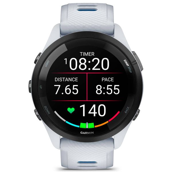 Смарт-годинник Garmin Forerunner 265 Black Bezel with Whitestone Case and Whitestone/Tidal Blue Silicone Band (010-02810-51) 010-02810-51 фото