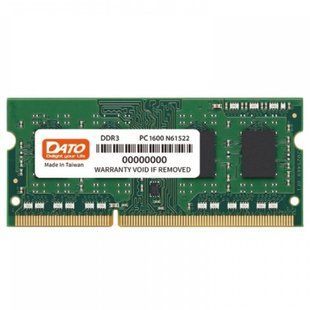 Модуль пам`ятi SO-DIMM 4GB/1600 DDR3 Dato (DT4G3DSDLD16) DT4G3DSDLD16 фото