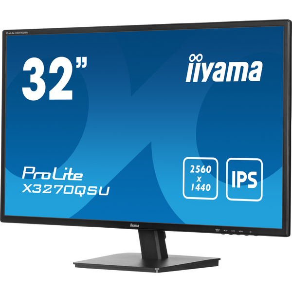 IIYAMA 31,5" 16:9 IPS РК монітор, 2560х1440, 3 мс (GtG), 100 Гц, Adaptive Sync, 2xHDMI 2.0/1xDP 1.4/3xUSB 3 (X3270QSU-B1)
