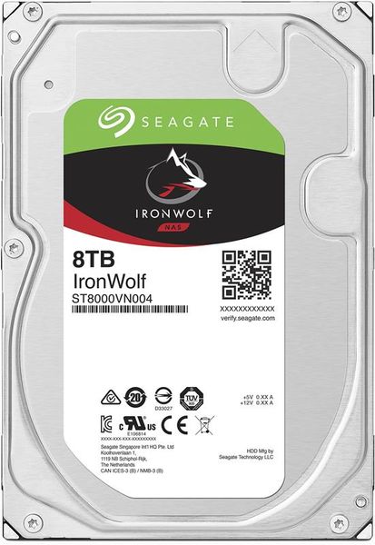 Накопичувач HDD SATA 8.0TB Seagate IronWolf NAS 7200rpm 256MB (ST8000VN004) ST8000VN004 фото