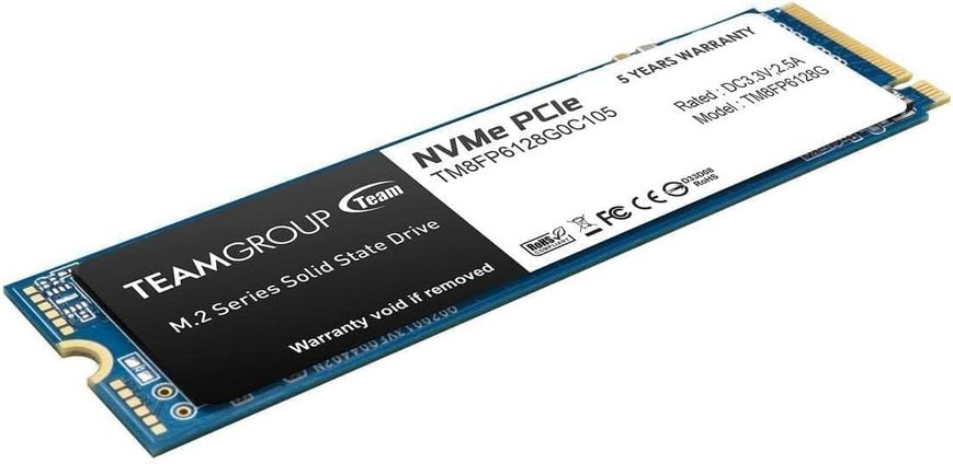 Накопичувач SSD 128GB Team MP33 M.2 2280 PCIe 3.0 x4 3D TLC (TM8FP6128G0C101) TM8FP6128G0C101 фото