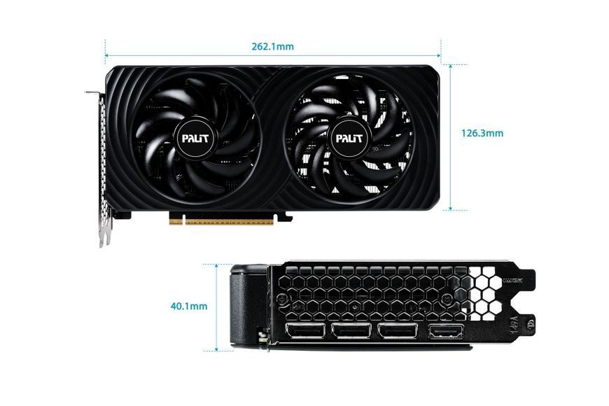 Відеокарта GF RTX 5060 8GB GDDR7 Dual OC Palit (NE75060S19P1-GB2063D) NE75060S19P1-GB2063D фото