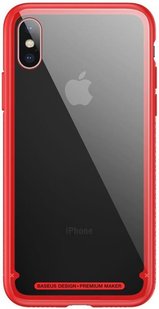Чохол-накладка Baseus See-through Glass для Apple iPhone X Red (WIAPIPHX-YS09) WIAPIPHX-YS09 фото