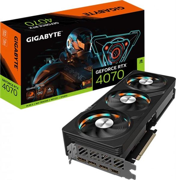 Відеокарта GF RTX 4070 12GB GDDR6X Gaming OC Gigabyte (GV-N4070GAMING OC-12GD) GV-N4070GAMING OC-12GD фото