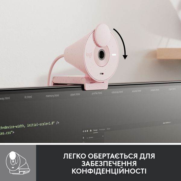 Веб-камера Logitech Brio 300 Rose (960-001448) 960-001448 фото