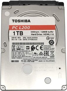 Накопичувач HDD 2.5" SATA 1.0TB Toshiba L200 5400rpm 128MB (HDWL110)_Refurbished HDWL110_Refurbished фото