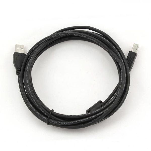 Кабель Cablexpert USB - USB Type-B V 2.0 (M/M), 3.0 м, Феритовий фільтр, чорний (CCF-USB2-AMBM-10) CCF-USB2-AMBM-10 фото