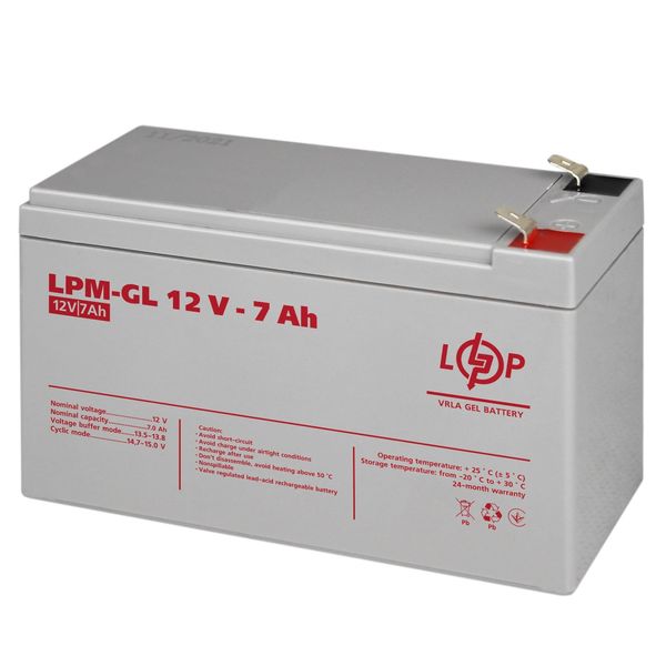 Акумуляторна батарея LogicPower 12V 7AH (LPM-GL 12 - 7 AH) GEL 261489 фото