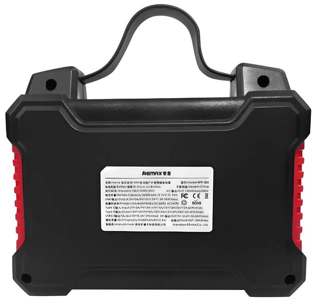 Зарядна станція Remax RPP-325 Tank Series 150W 36000mAh Black-Red (6954851243069) 6954851243069 фото