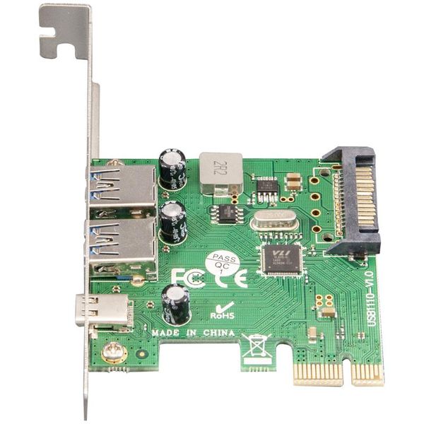 Контролер Frime NEC720202 (ECF-PCIEtoUSB007.LP) PCI-E-2xUSB3.0+USB3.0 Type-C ECF-PCIEtoUSB007.LP фото