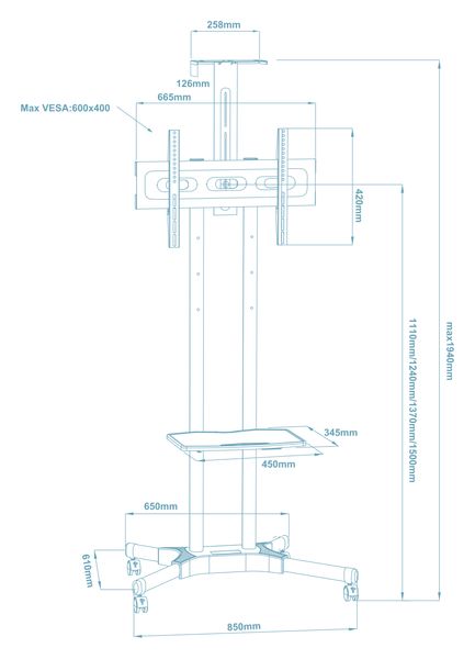 Стійка презентаційна Walfix TVS-6004B TVS-6004B фото