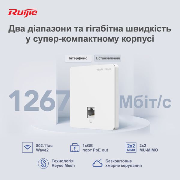 Точка доступу Ruijie Reyee RG-RAP1200(F) RG-RAP1200(F) фото