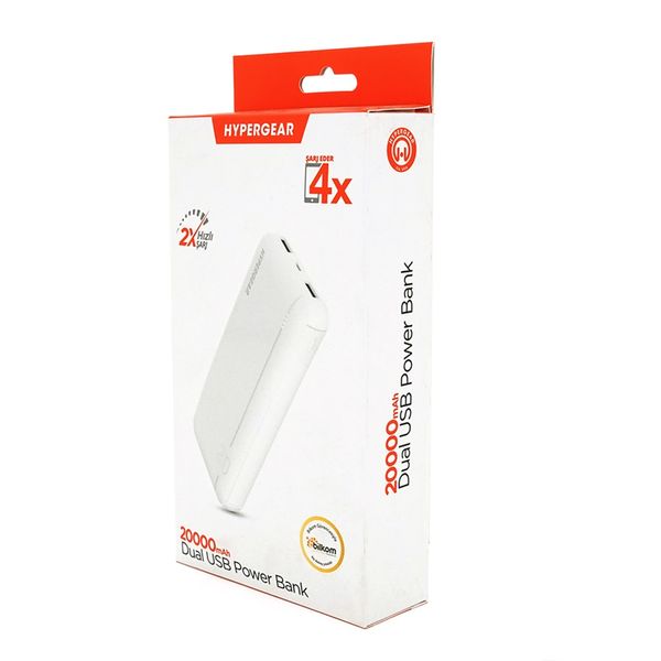 Універсальна мобільна батарея Hypergear 20000mAh Fast Charge White (Hypergear-15460/29509) Hypergear-15460/29509 фото