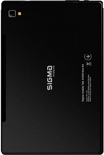 Планшет Sigma mobile Tab A1010 Neo 4/64GB 4G Dual Sim Black+чохол-книжка TAB A1010 Neo 4/64GB Black фото