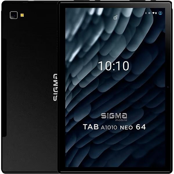 Планшет Sigma mobile Tab A1010 Neo 4/64GB 4G Dual Sim Black+чохол-книжка TAB A1010 Neo 4/64GB Black фото