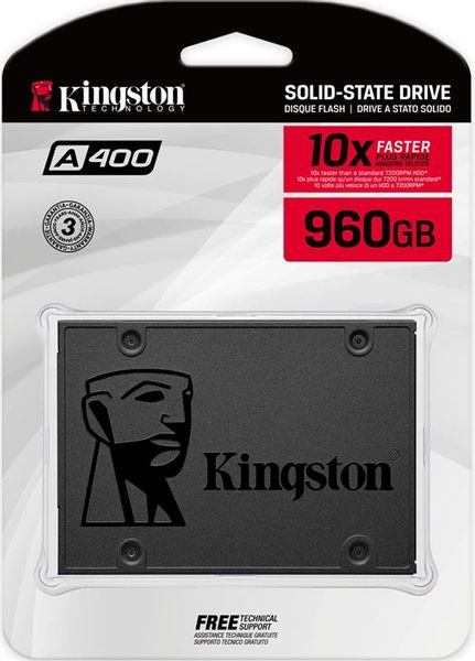 Накопичувач SSD 960GB Kingston SSDNow A400 2.5" SATAIII (SA400S37/960G) SA400S37/960G фото