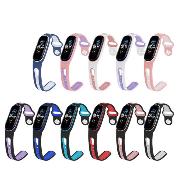 Ремінець BeCover Sport Style для Xiaomi Mi Smart Band 5/Mi Smart Band 6/Mi Smart Band 7 White-Pink (705174) 705174 фото