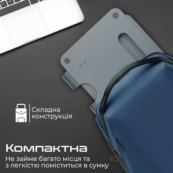 Охолоджуюча пiдставка для ноутбука Promate DeskMate-7 Grey deskmate-7.grey фото