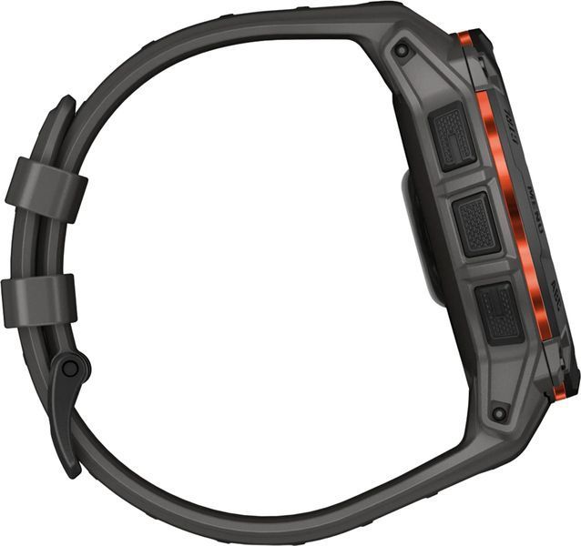 Смарт-годинник Garmin Instinct 3 50mm Solar Black with Charcoal Silicone Band (010-02935-40)
