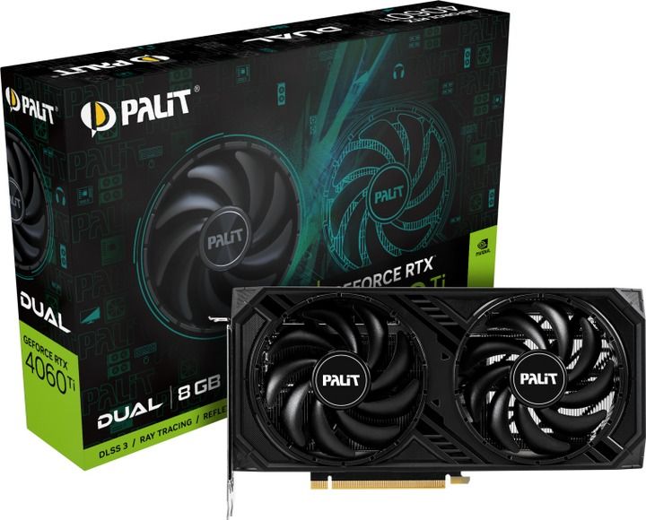 Відеокарта GF RTX 4060 Ti 8GB GDDR6 Dual Palit (NE6406T019P1-1060D) 460155 фото