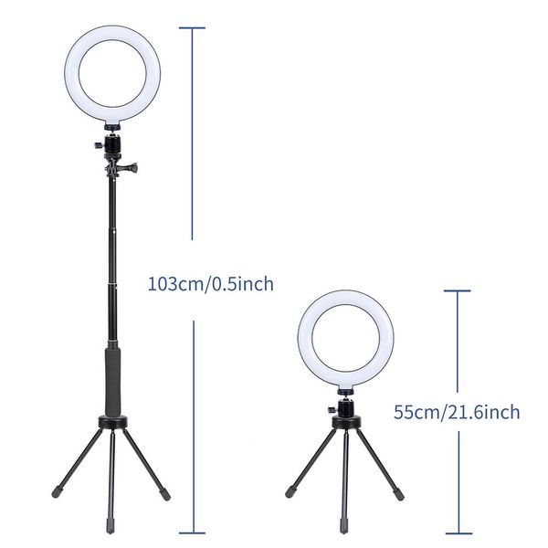 Кільцева USB LED-лампа Zomei MY100 (kit3) 6" + штатив 0.83 м (MY100 (kit3)) MY100 (kit3) фото