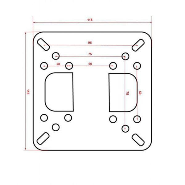 Кронштейн КВАДО К-20 (VESA100х100) К-20 фото