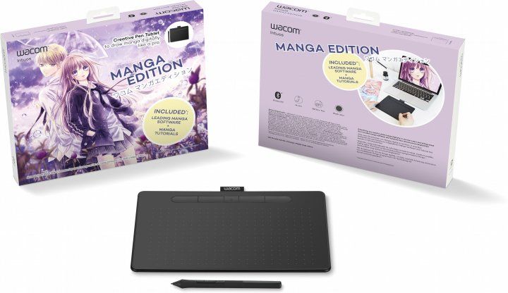 Графічний планшет Wacom Intuos S Bluetooth Black Manga (CTL-4100WLK-M) CTL-4100WLK-M фото