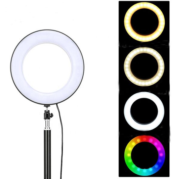 Кільцева USB RGB LED-лампа Zomei RGB108 8" + штатив 0.45 м (RGB108) RGB108 фото