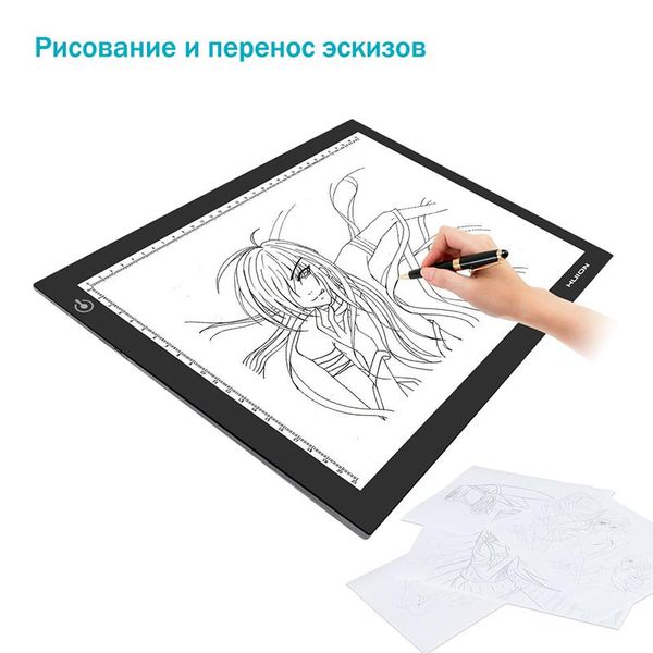 LED планшет (світлокопіювальний) Huion L4S + рукавичка L4S + перчатка фото