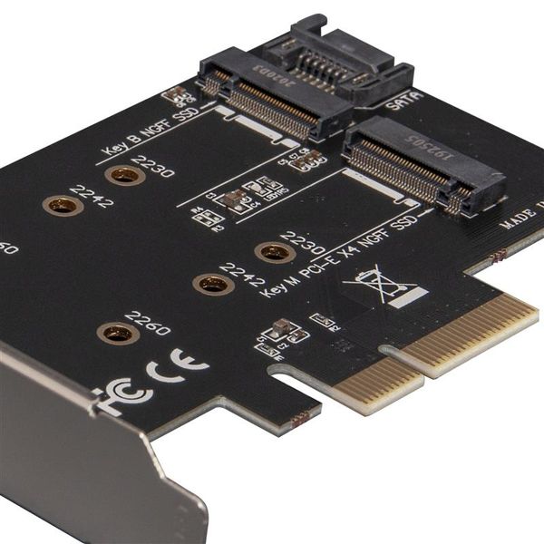 Контролер Frime (ECF-PCIEtoSSD001.LP) PCI-E-M.2 (B&M Key) NGFF ECF-PCIEtoSSD001.LP фото