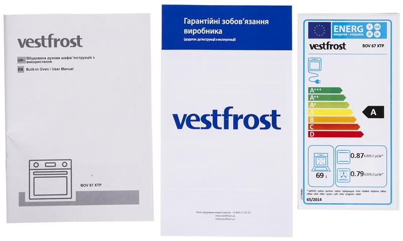 Духова шафа Vestfrost BOV 67 XTP BOV 67 XTP фото