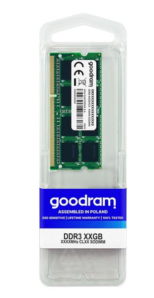 Модуль пам`ятi SO-DIMM 8GB/1600 DDR3 1,35V GOODRAM (GR1600S3V64L11/8G) 60755 фото