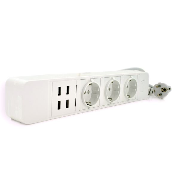 Мережевий фільтр Voltronic WiFi (ТВ-Т09/17464) 3 розетки, 4 USB, 2 м, White ТВ-Т09/17464 фото