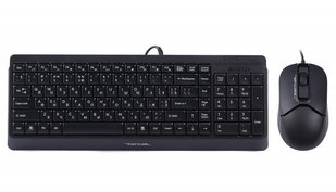 Комплект (клавіатура, миша) A4Tech F1512 Black USB F1512 (Black) фото