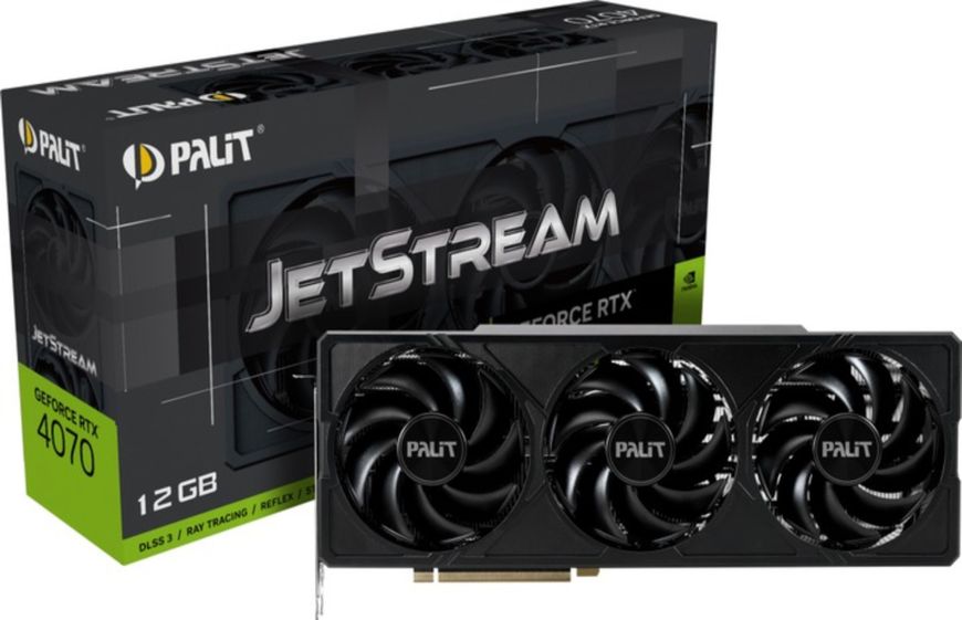 Відеокарта GF RTX 4070 12GB GDDR6X JetStream Palit (NED4070019K9-1047J) NED4070019K9-1047J фото