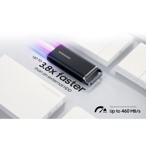 SAMSUNG Накопичувач Samsung SSD зовн. T5 EVO 8TB MU-PH8T0S/EU Silver (MU-PH8T0S/EU)