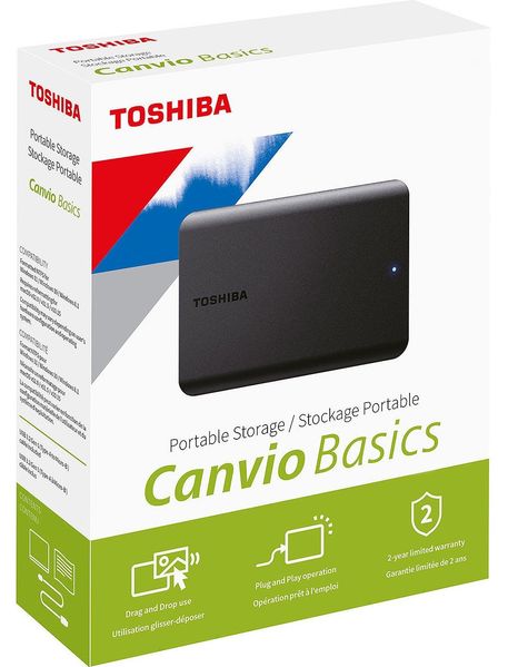 Зовнішній жорсткий диск 2.5" USB 2.0TB Toshiba Canvio Basics Black (HDTB520EK3AA) HDTB520EK3AA фото