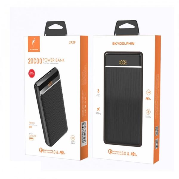 Універсальна мобільна батарея SkyDolphin SP29 PD+QC3.0 20000mAh Black (PB-000091) 382776 фото