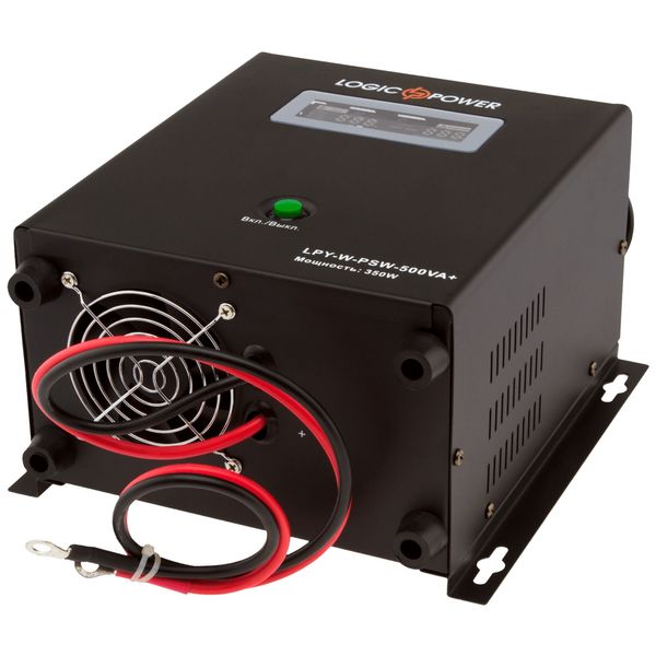 Джерело безперебійного живлення LogicPower LPY-W-PSW-500VA+ (350Вт)5A/10A, Lin.int., AVR, 1 x евро, LCD, метал, з правильною синусоїдою 12V, настінний LP4142 фото