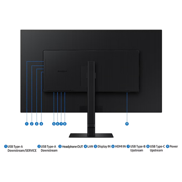 SAMSUNG Монітор 4K VA 37",3840*2160,60 Гц,HDMI,DP,USB-C (LS37D802UAIXCI)